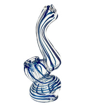 Load image into Gallery viewer, A yellow Mini Colored Stripe Bubbler.
