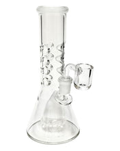 Load image into Gallery viewer, A white Shower Head Cone Beaker Dab Rig.

