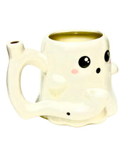 Load image into Gallery viewer, A Roast &amp; Toast Ghost Ceramic Mug Pipe.
