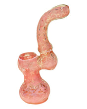 Load image into Gallery viewer, A pink Full Color Frit Drop Bubbler.
