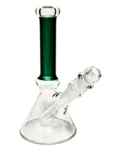 Load image into Gallery viewer, A green Color Straight Neck Beaker Bong.
