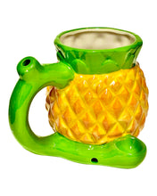 Load image into Gallery viewer, A Roast &amp; Toast Pineapple Ceramic Mug Pipe.
