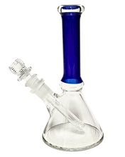 Load image into Gallery viewer, A blue Color Straight Neck Beaker Bong.
