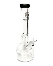 Load image into Gallery viewer, An Encore Thick Henny Bottle Bong with black mouthpiece.
