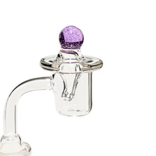 Load image into Gallery viewer, A purple Hype Spinner Carb Cap on a banger.
