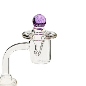 A purple Hype Spinner Carb Cap on a banger.