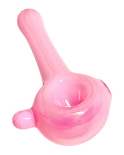 Load image into Gallery viewer, A pink Sexy Color Dot Spoon Pipe with pink dot accent.
