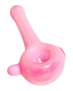 A pink Sexy Color Dot Spoon Pipe with pink dot accent.