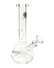Load image into Gallery viewer, An Encore Fixed Stem Bubble Bong with green decals.
