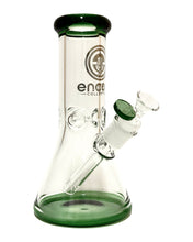 Load image into Gallery viewer, A green Encore Color-Accented Beaker Bong.
