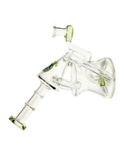Load image into Gallery viewer, A green-colored Encore Ray Gun Recycler Dab Rig.
