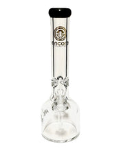 Load image into Gallery viewer, An Encore Thick Henny Bottle Bong with black mouthpiece.
