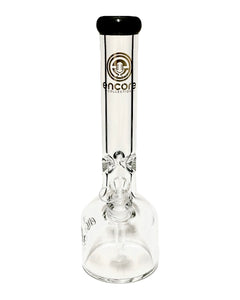 An Encore Thick Henny Bottle Bong with black mouthpiece.