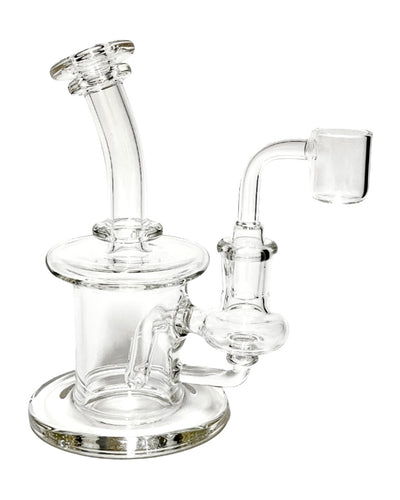 A TKO Clear Popped Hole Dab Rig.