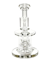 Load image into Gallery viewer, The front of a TKO Clear Popped Hole Dab Rig.
