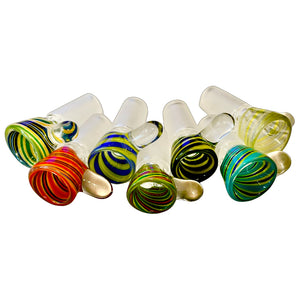 Some Spiral Ice Pinch Slides handblown by TKO Glassworks.