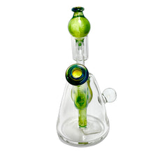 Load image into Gallery viewer, An Amazon Night green Business Class Ripper Dab Rig by American artist Minguez Glass.
