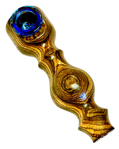 A Brazilian Bocote Wood Steamroller Pipe made by Steve's Dank Pipes.