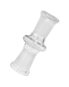 A 14mm Female to 14mm Female Straight Glass Adapter.