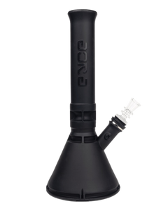A Solid Black Eyce Silicone Beaker Bong.