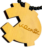 Load image into Gallery viewer, Kroniic Clothing &quot;KC&quot; Wood Necklace (Assorted Colors)
