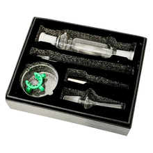 Load image into Gallery viewer, A Nectar Collector Kit featuring a nectar straw, quartz tip, steel tip, and dish.
