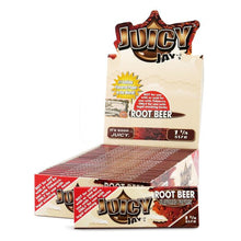 Load image into Gallery viewer, A box of Root Beer Juicy Jay&#39;s Classic 1 1/4 Rolling Papers.
