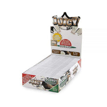 Load image into Gallery viewer, A box of Coconut Juicy Jay&#39;s Classic 1 1/4 Rolling Papers.
