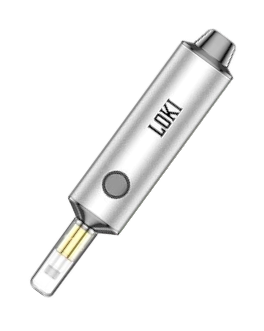 A silver Loki Electric Nectar Collector.