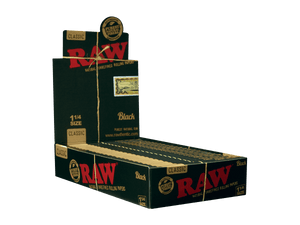 Raw Black 1 1/4 Classic Rolling Papers