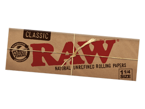 A pack of Raw Classic 1 1/4 Rolling Papers.