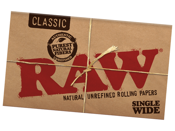 A pack of Raw Classic Single Wide Rolling Papers.