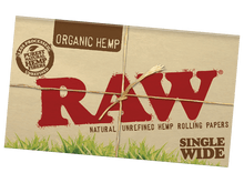 Load image into Gallery viewer, Raw Organic Hemp Single Wide Double Feed Rolling Papers
