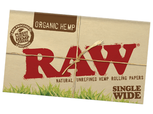 Raw Organic Hemp Single Wide Double Feed Rolling Papers