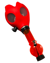 Load image into Gallery viewer, A red Gas Mask Bong.
