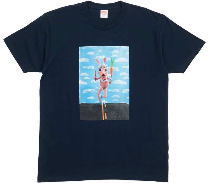 Supreme Mike Hill Runner Tee Navy Blue