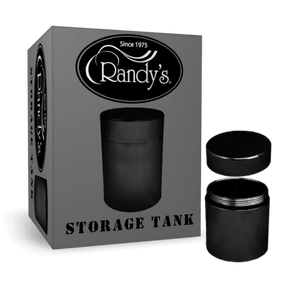 A black Randy's 45mm Aluminum Storage Tank.
