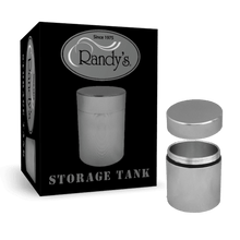 Load image into Gallery viewer, A silver Randy&#39;s 45mm Aluminum Storage Tank.
