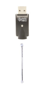 A Dube Quartz Dab Pen Charger and Dab Tool.