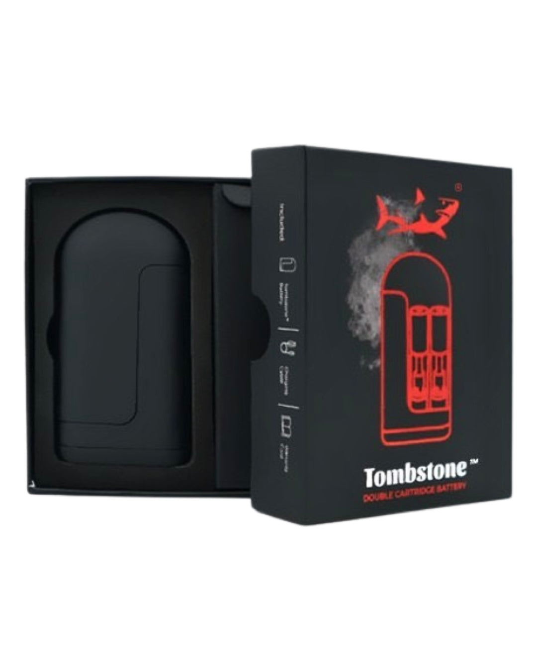 Tombstone Double Cartridge Battery Smoke Glass Vape Tombstone Double Cartridge Battery Smoke Glass Vape
