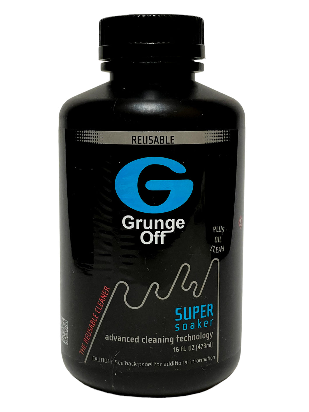 A 16oz 473 ml bottle of Grunge Off Super Soaker Reusable Pipe Cleaner.
