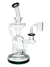 Load image into Gallery viewer, A blue Monark Double Chamber Recycler Rig.
