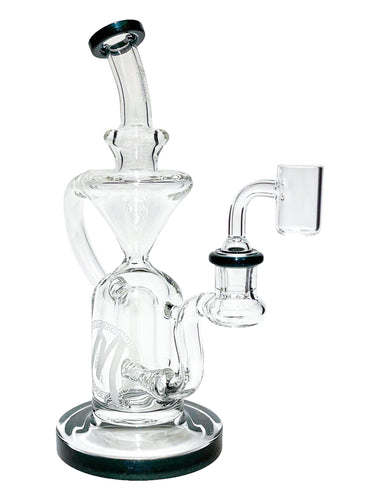 A blue Monark Double Chamber Recycler Rig.