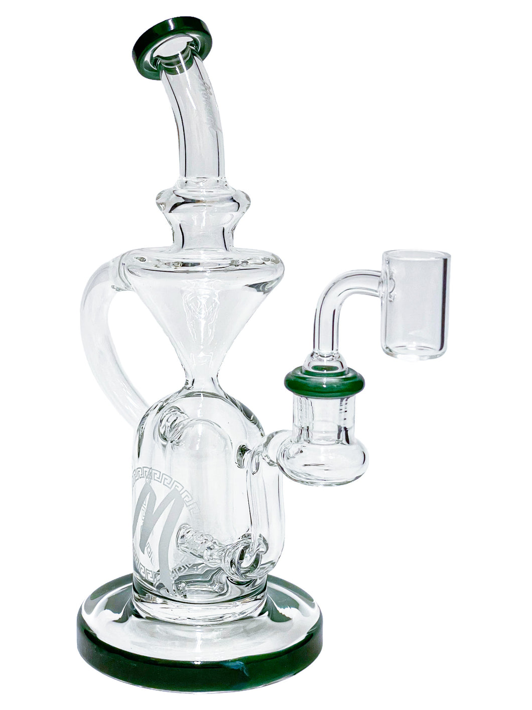 A green Monark Double Chamber Recycler Rig.