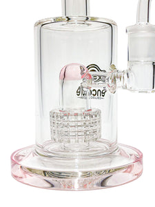 The base and matrix perc of a pink Encore Thick Matrix Rig.