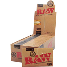 Load image into Gallery viewer, A box of Raw Classic Single Wide Rolling Papers.

