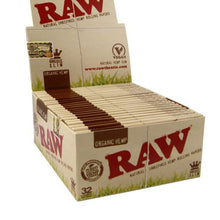 Load image into Gallery viewer, A box of Raw Organic Hemp Kingsize Slim Rolling Papers.
